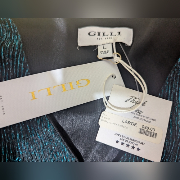 Teal Ruffle Blouse - Picture 3 of 4